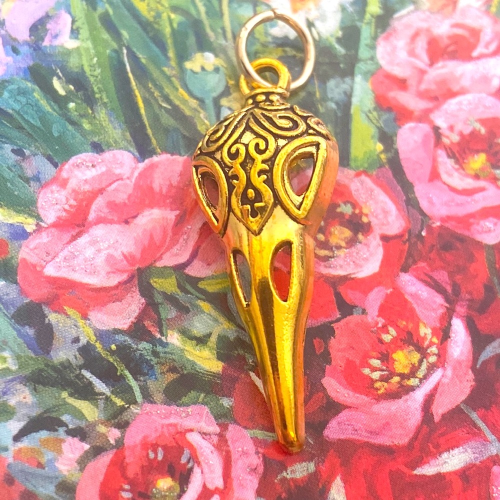 5/$10❤️❤️❤️NEW BRASS Dual Moon Pentagram Charm Pendant